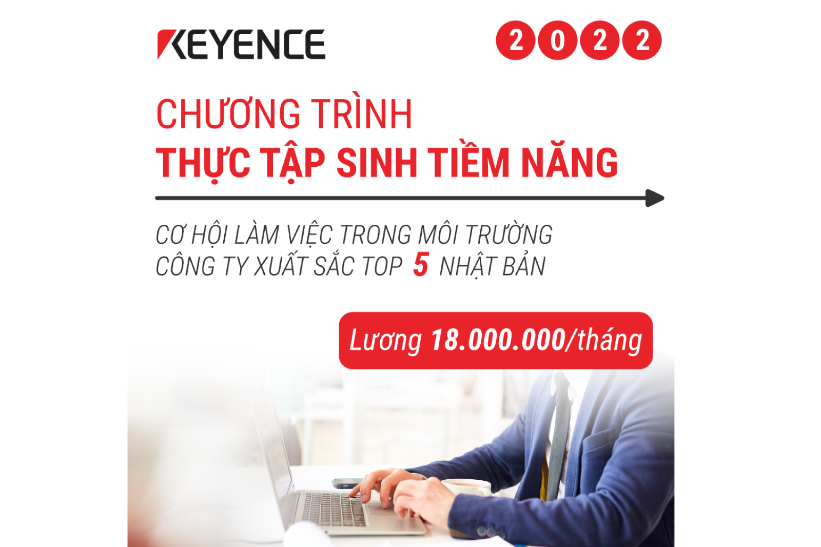 Chương trình "Thực tập sinh tiềm năng" tại Công ty KEYENCE Việt Nam cho vị trí Sales Engineers 