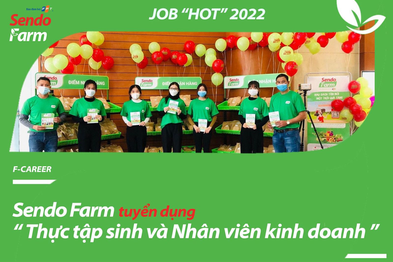 Sendo Farm HN - Dự án trọng điểm của Tập đoàn FPT thông báo tuyển dụng Nhân viên kinh doanh