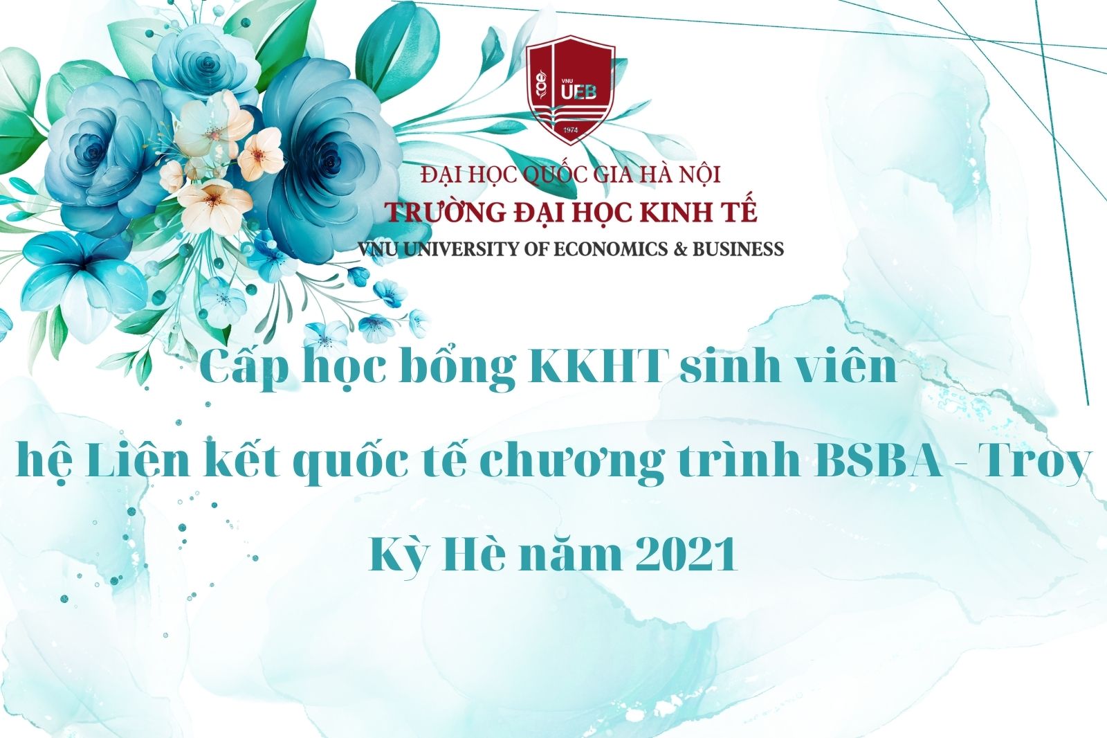 Học bổng KKHT sinh viên hệ Liên kết quốc tế chương trình BSBA – Troy kỳ Hè năm 2021