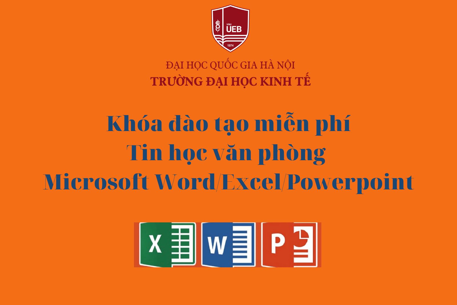 Khóa đào tạo Tin học văn phòng Microsoft Word, Excel, Powerpoint - Quý 2/2022  miễn phí dành cho sinh viên
