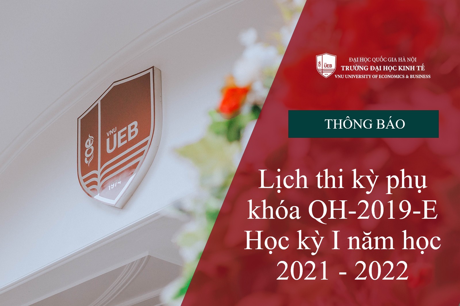 Lịch thi kỳ thi phụ khóa QH-2019-E Học kỳ I năm học 2021 - 2022