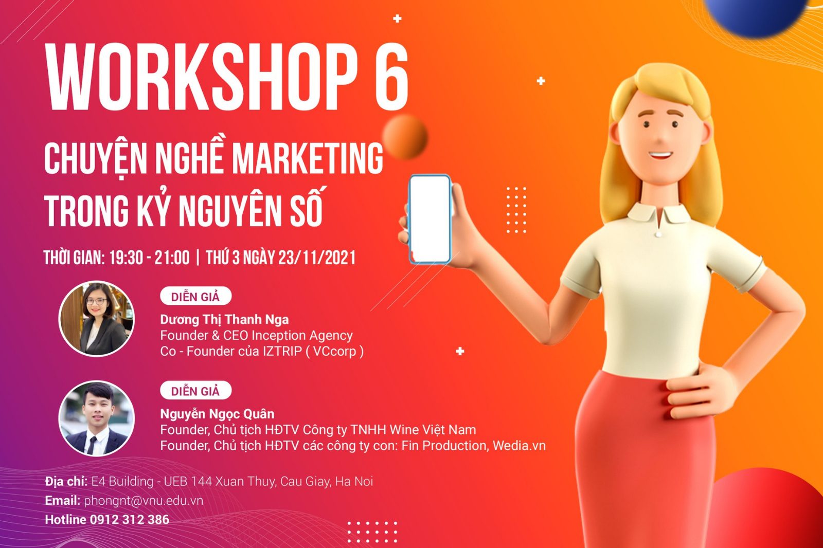 23/11 Workshop 6: Chuyện nghề Marketing trong kỷ nguyên số