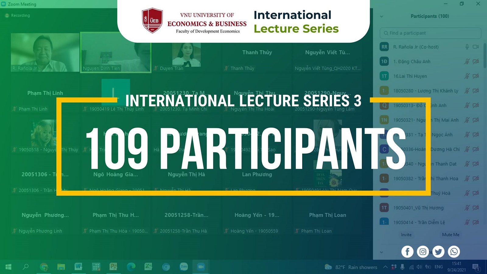  Looking Back International Lecture Series 3: Những con số biết nói