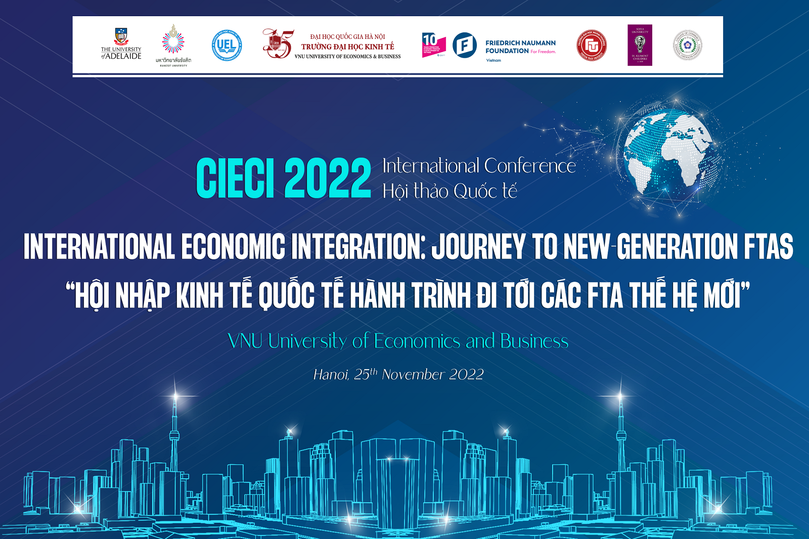 Hội thảo quốc tế “Hội nhập kinh tế quốc tế - Hành trình đi tới các FTA thế hệ mới” (CIECI 2022)
