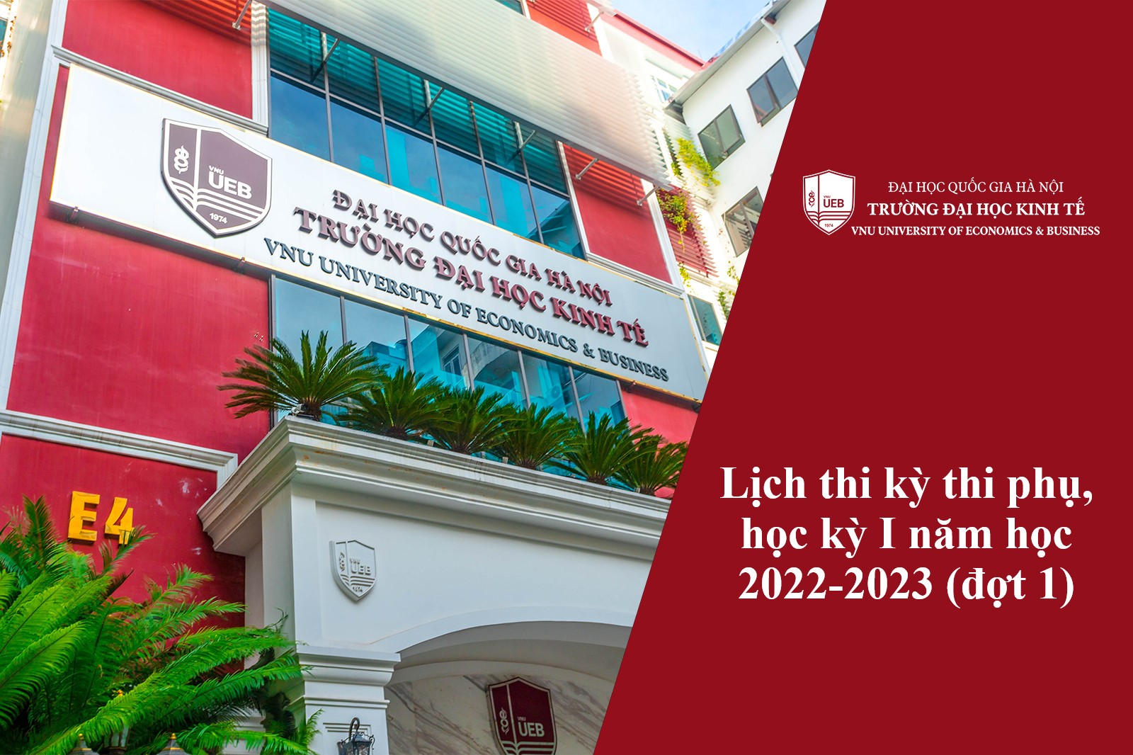 Lịch thi kỳ thi phụ, học kỳ I năm học 2022-2023 (đợt 1)