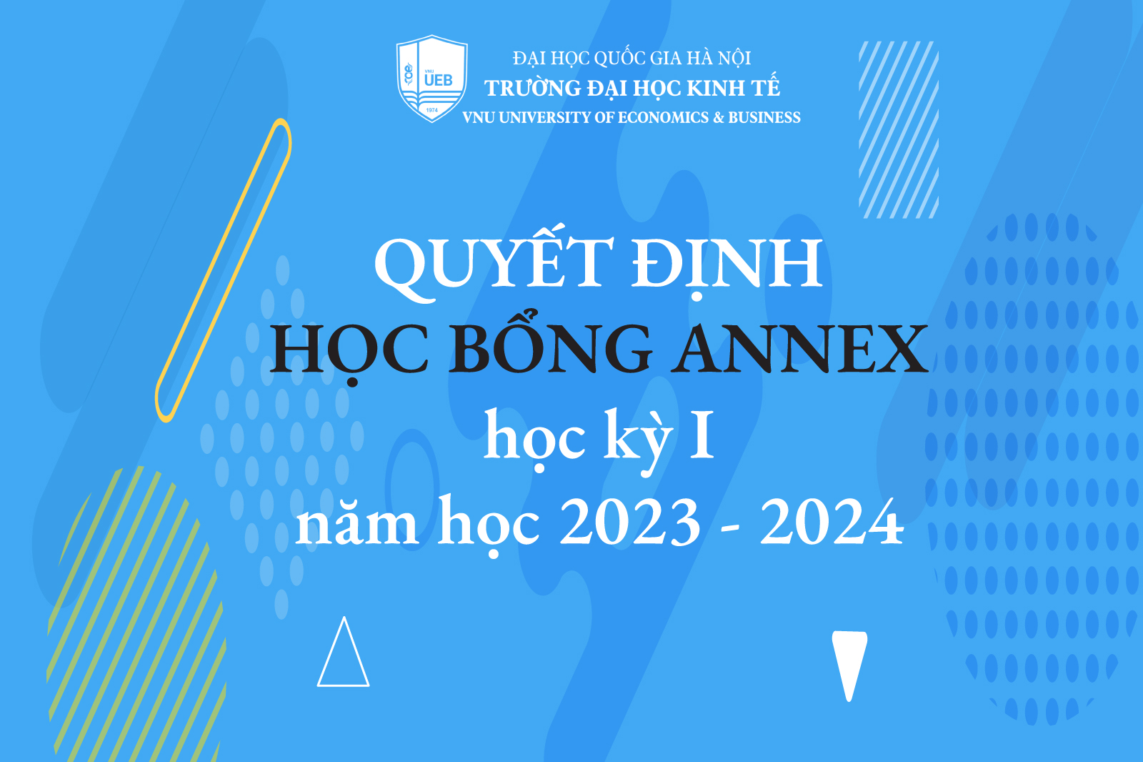 Quyết định trao học bổng Annex học kỳ 1, năm học 2023-2024