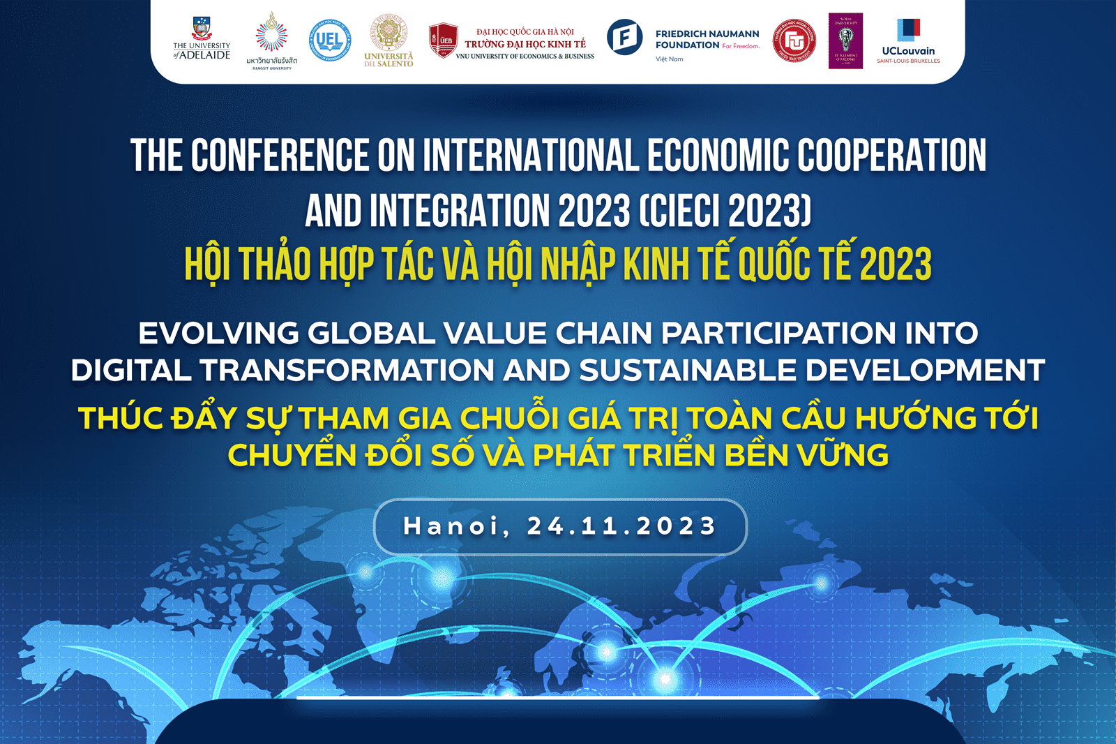UEB  tổ chức Hội thảo quốc tế CIECI 2023 với chủ đề “Thúc đẩy sự tham gia Chuỗi giá trị toàn cầu hướng tới chuyển đổi số và phát triển bền vững”