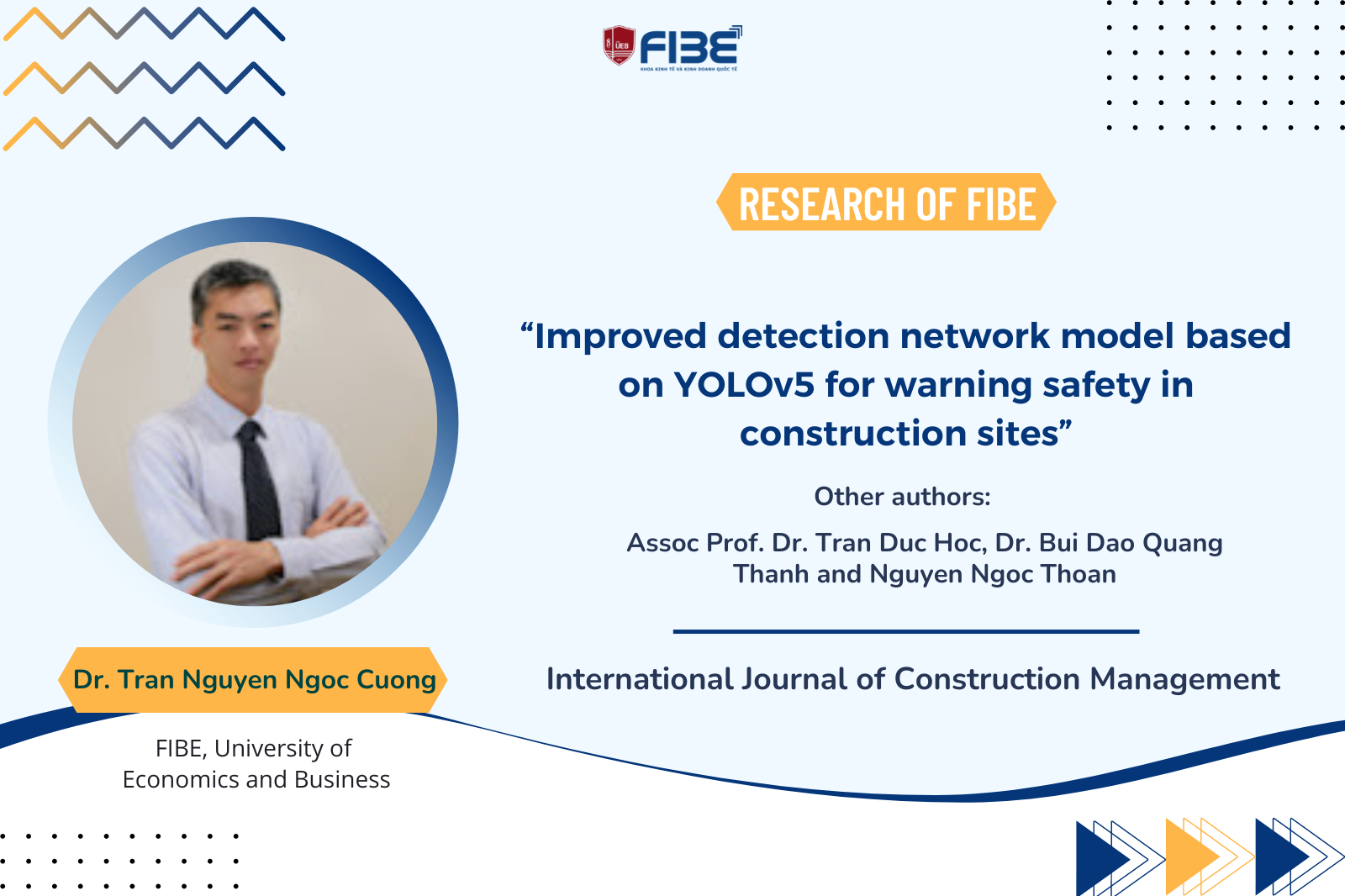 Tìm hiểu nghiên cứu về "Improved detection network model based on YOLOv5 for warning safety in construction sites" của TS. Trần Nguyễn Ngọc Cương