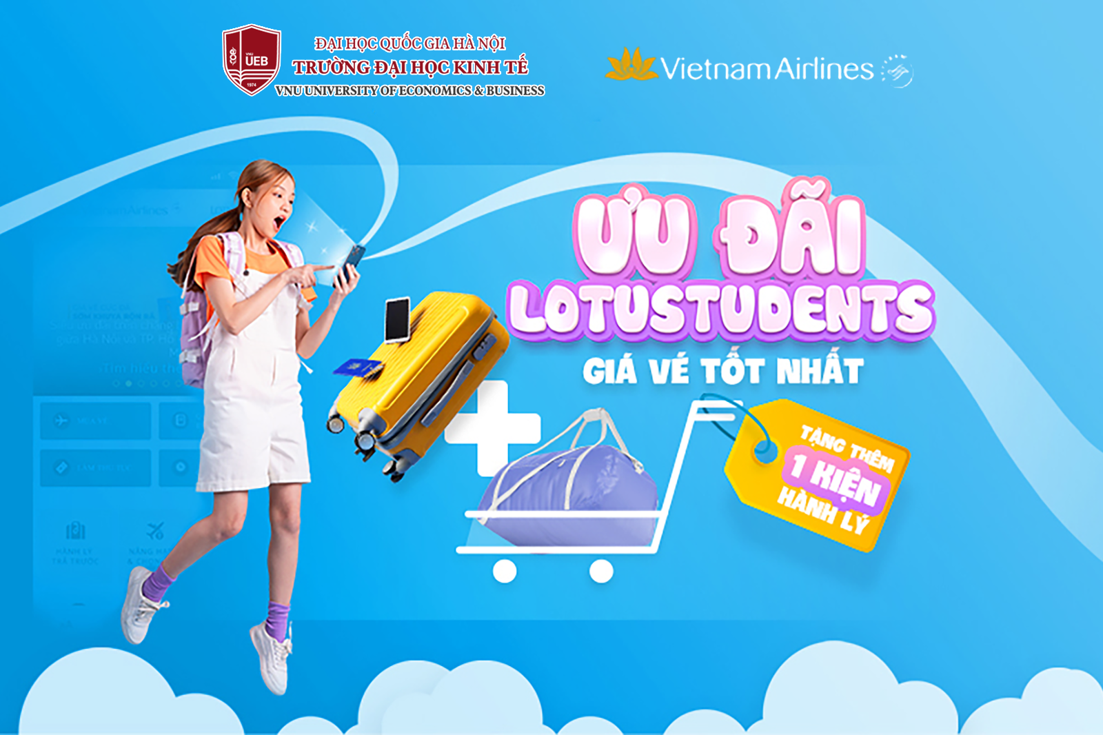 Lợi ích cho sinh viên Trường Đại học Kinh tế - ĐHQGHN đến từ Vietnam Airlines