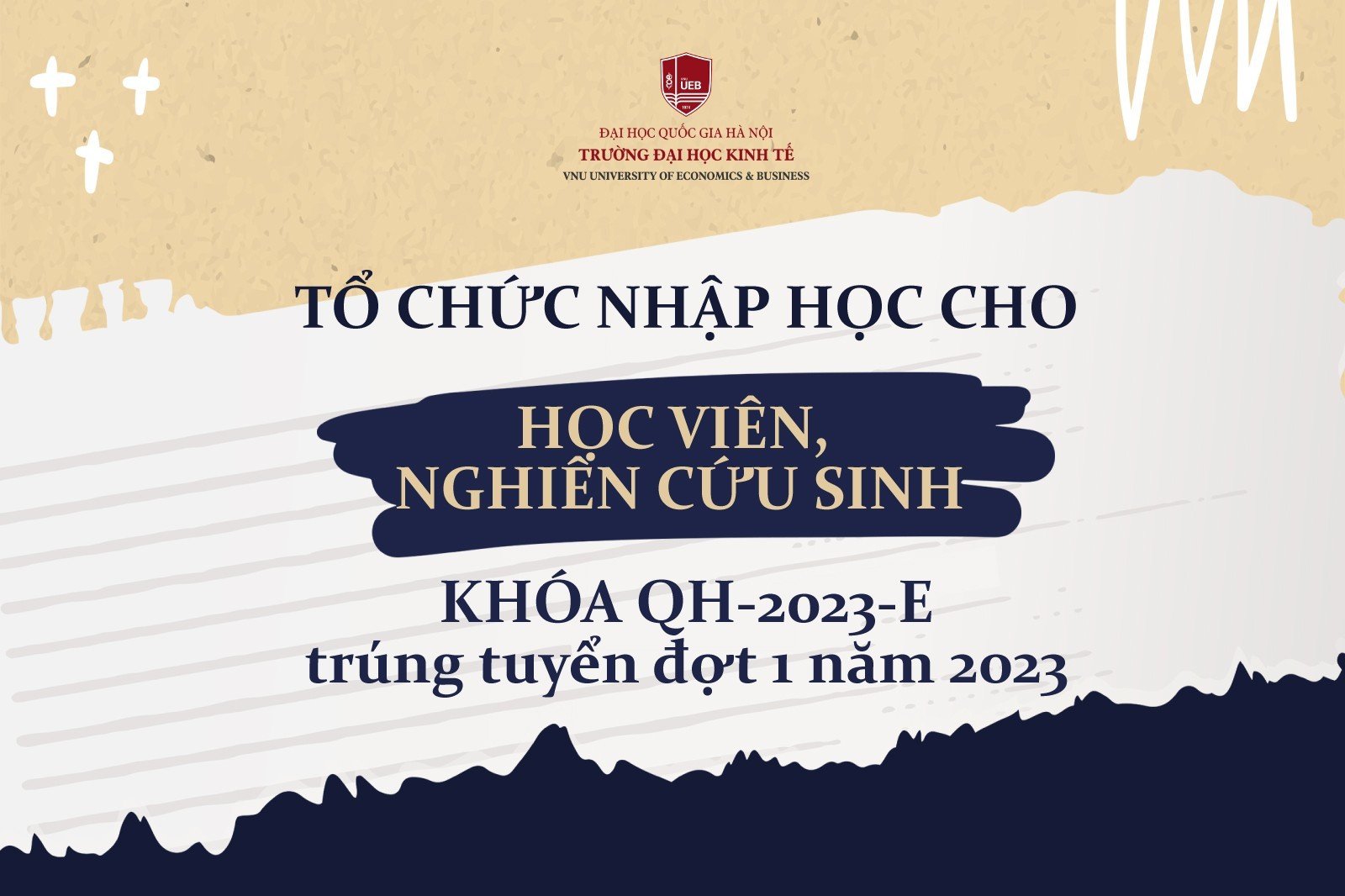 Tổ chức nhập học cho học viên, nghiên cứu sinh Khóa QH-2023-E trúng tuyển đợt 1 năm 2023