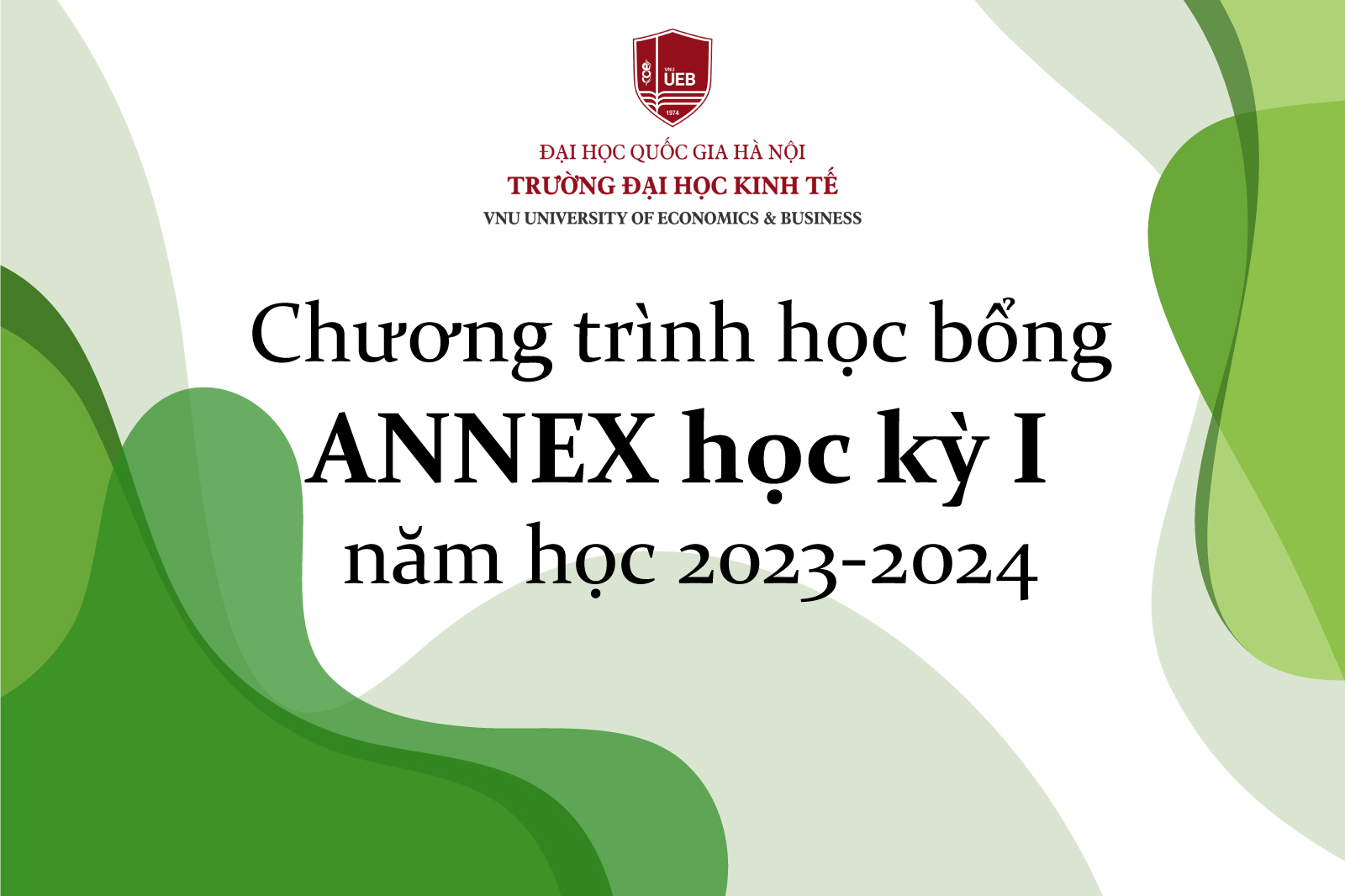 Chương trình học bổng Annex học kỳ I, năm học 2023-2024