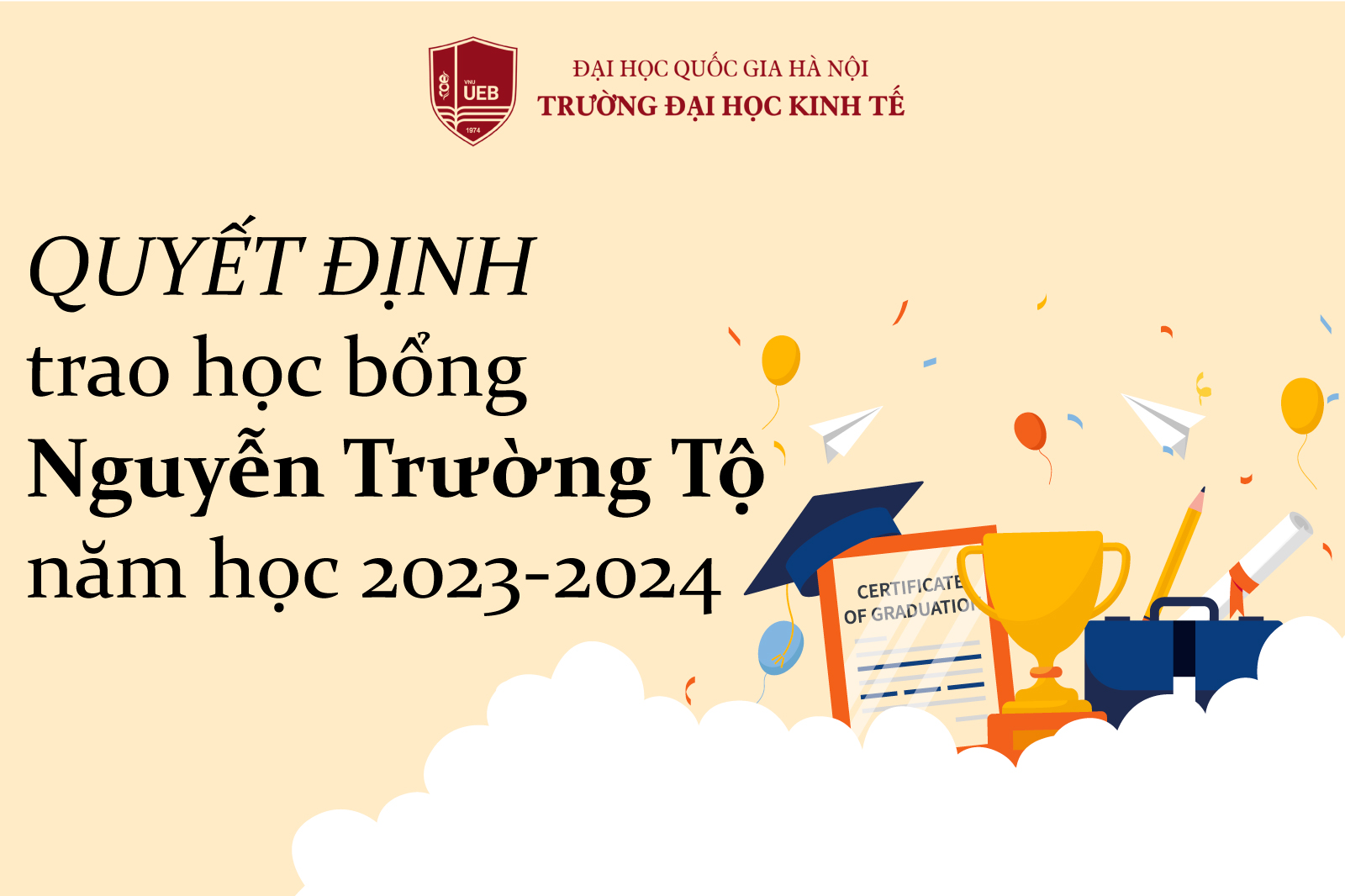 Quyết định trao học bổng Nguyễn Trường Tộ năm học 2023-2024