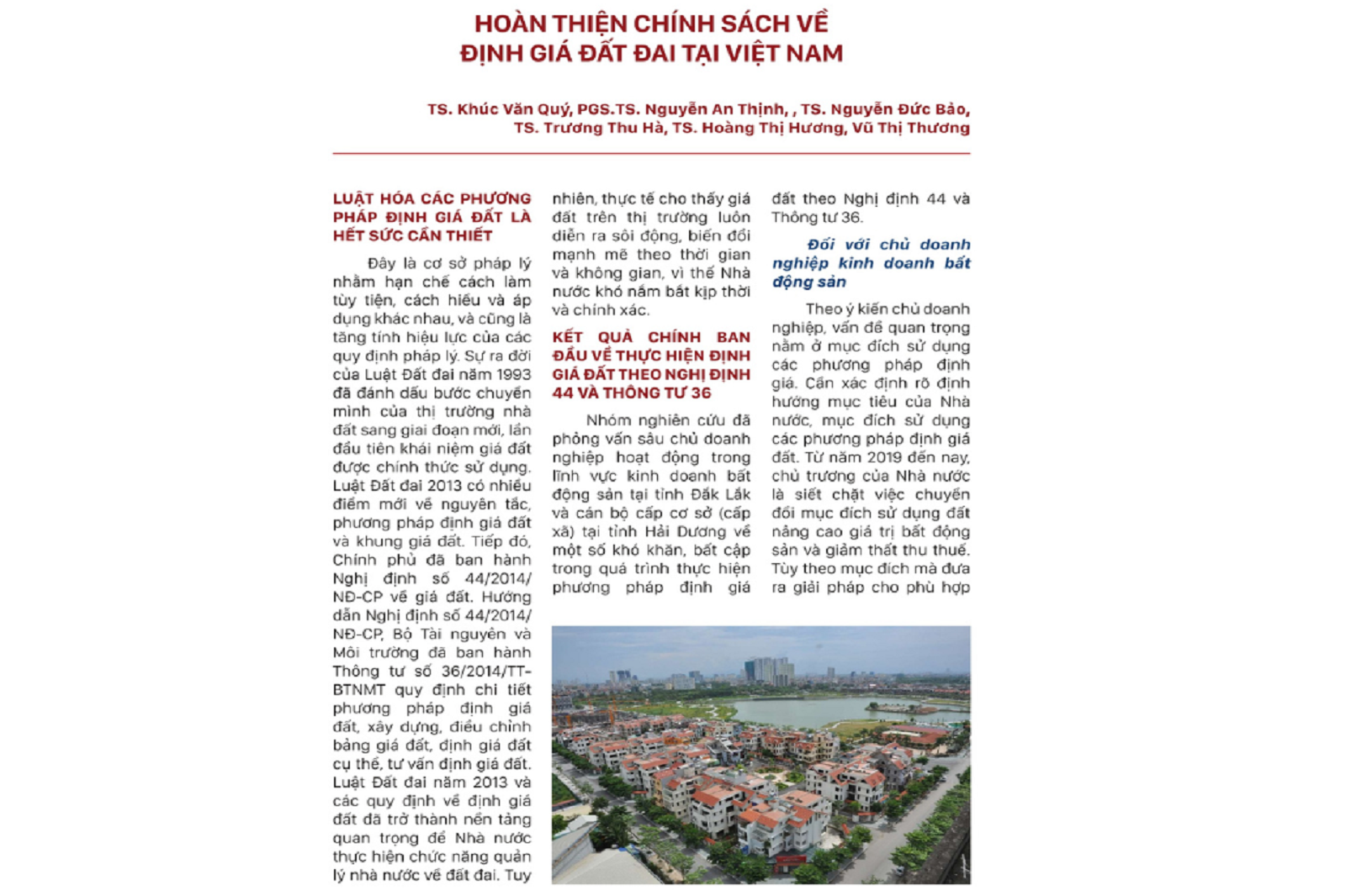 Hoàn thiện chính sách về định giá đất đai tại Việt Nam