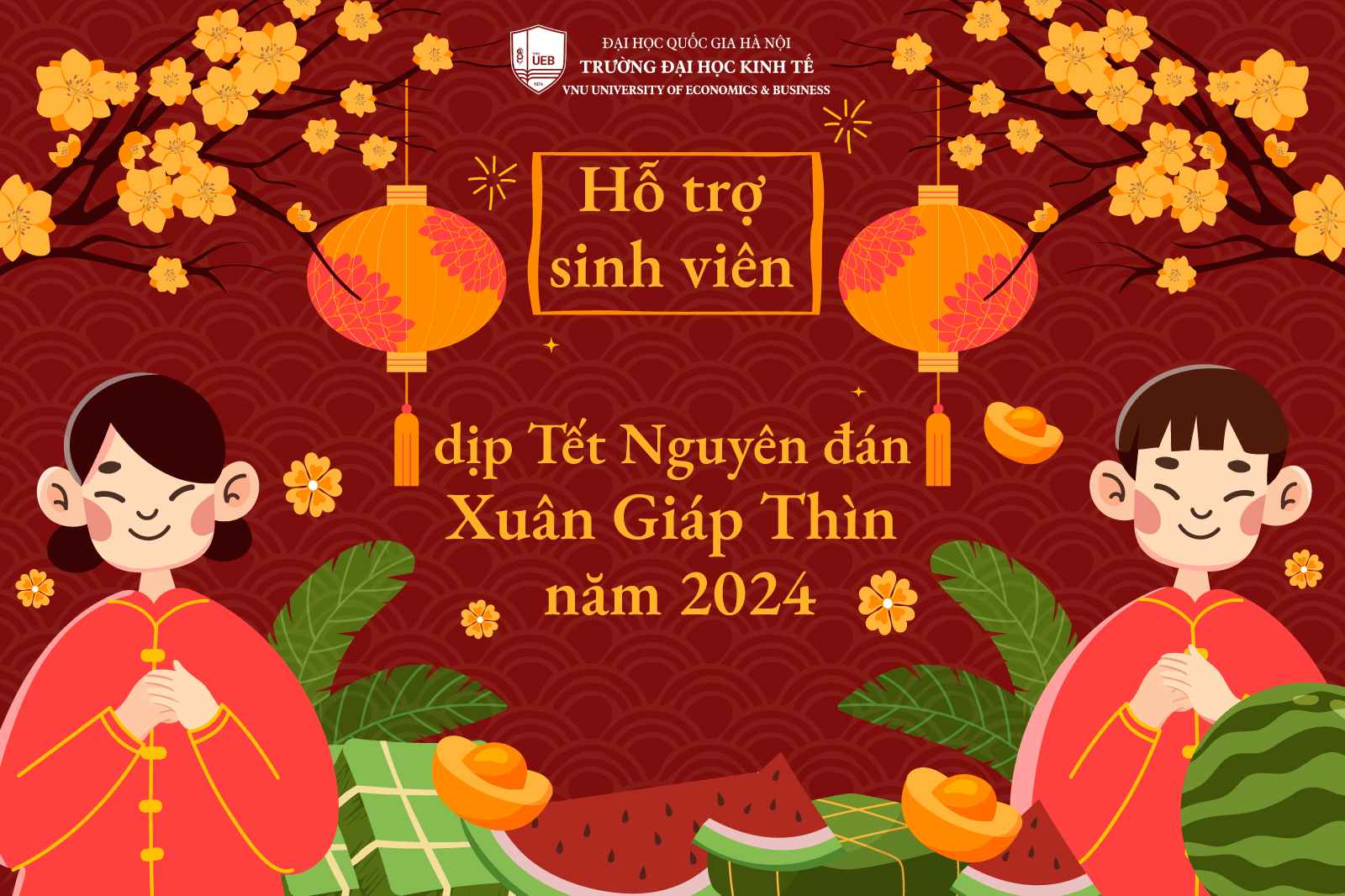 Hỗ trợ sinh viên dịp Tết Nguyên đán – Xuân Giáp Thìn năm 2024