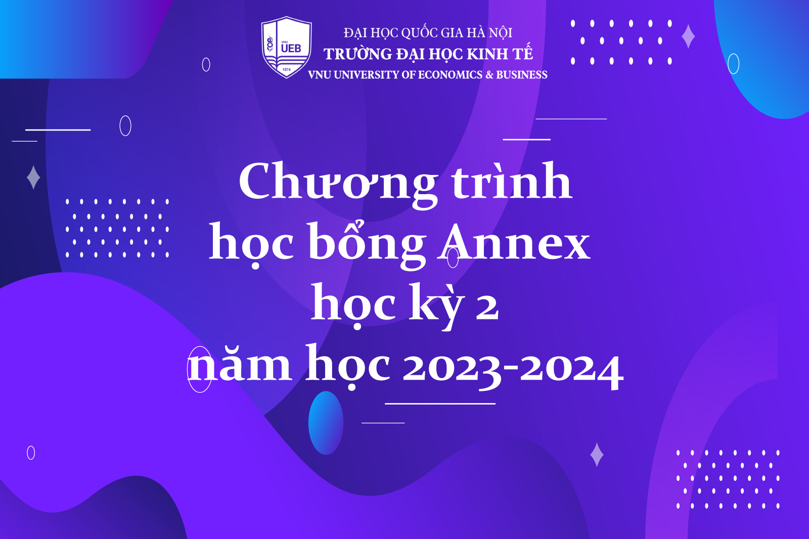 Chương trình học bổng Annex học kỳ 2 năm học 2023-2024